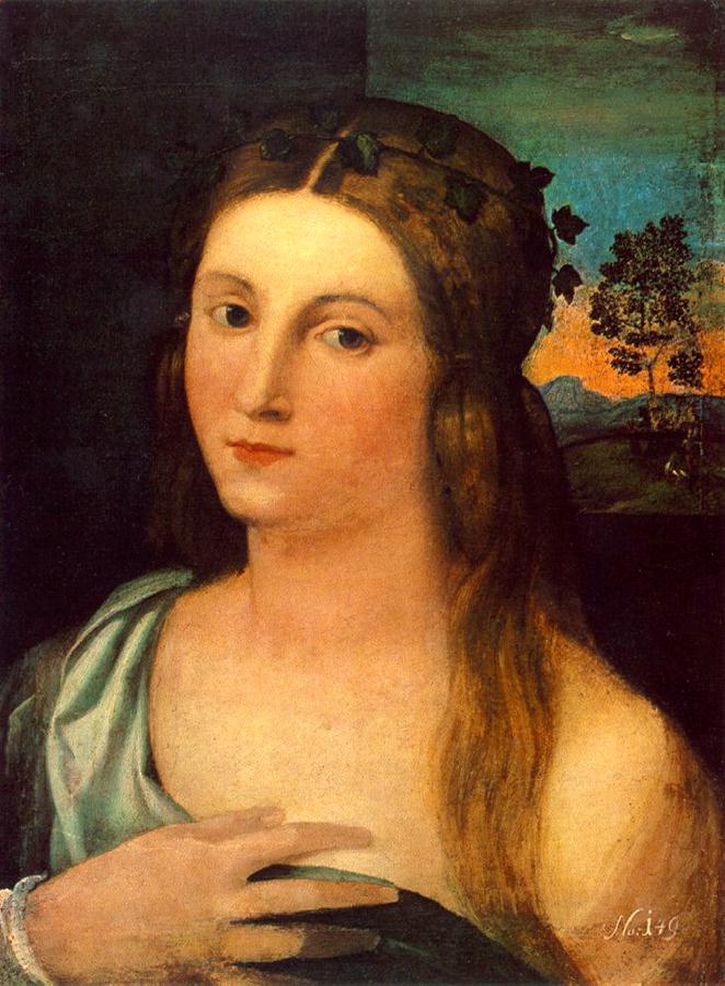Palma Vecchio Portrait of a Young Woman ag